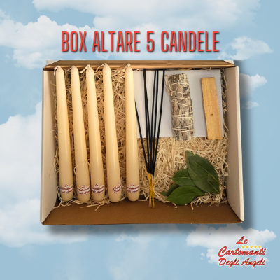 Box Altare 5 Candele Bianche