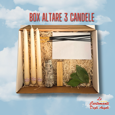 Box Altare 3 Candele Bianche