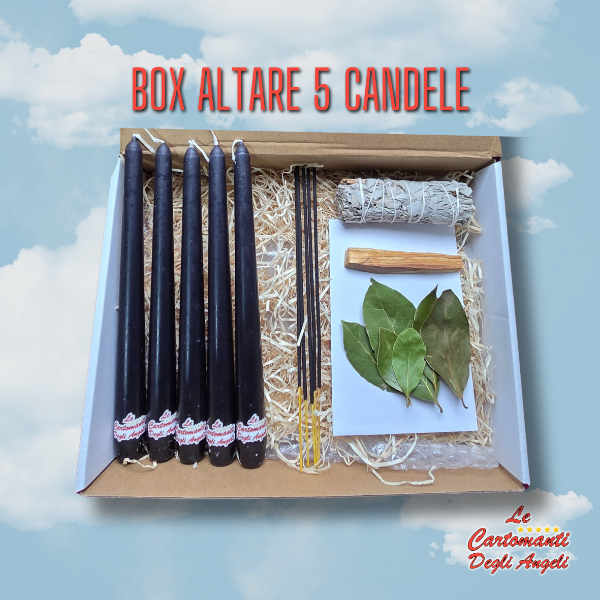 Box Altare 5 Candele Nere