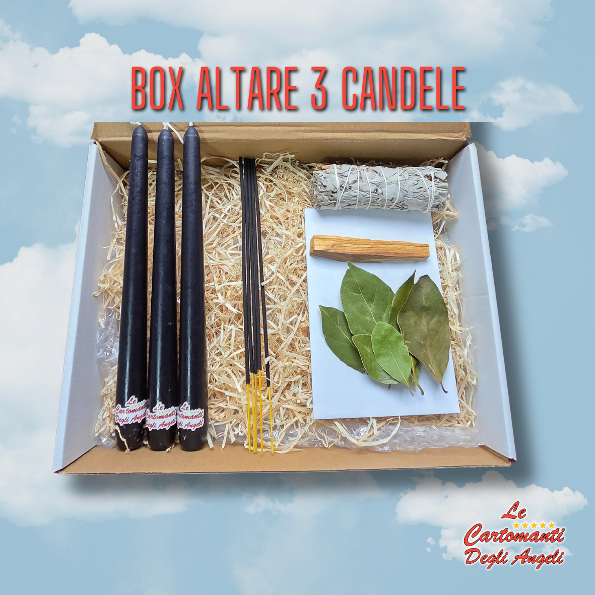 Box Altare 3 Candele Nere