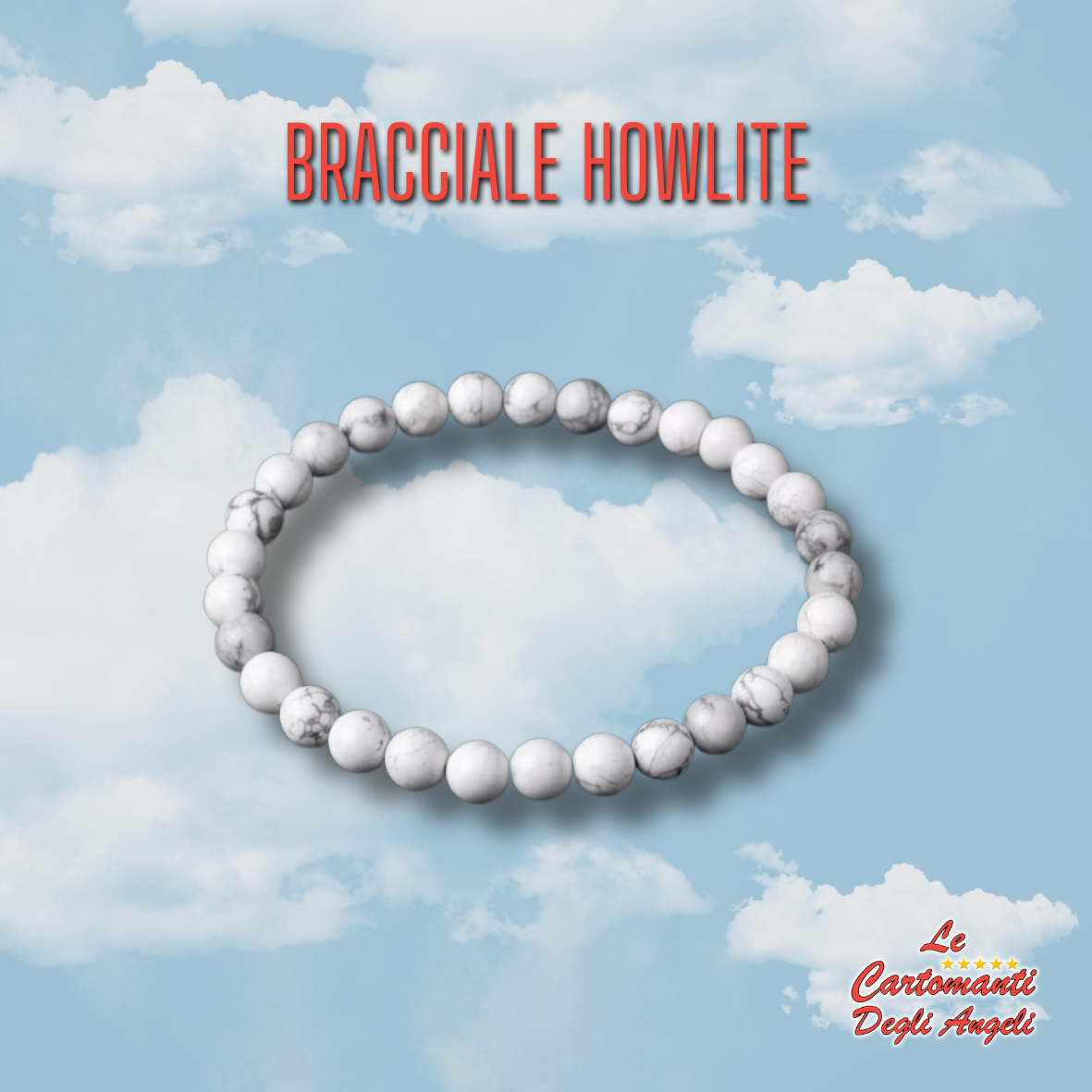 Bracciale in Howlite Bianca