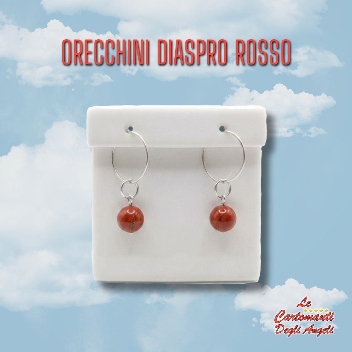 Orecchini in Diaspro Rosso